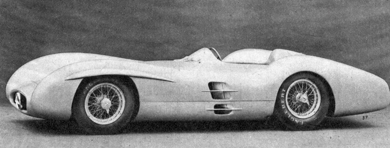 Side view of the 1954 Mercedes GP car